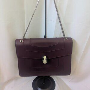 Bvlgari Serpenti Purple Forever Shoulder Bag Leather Medium